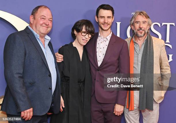 Mark Addy, Sally Hawkins, Harry Lloyd and Steve Coogan attend the UK Premiere of "The Lost King" at The Ham Yard Hotel on September 26, 2022 in...