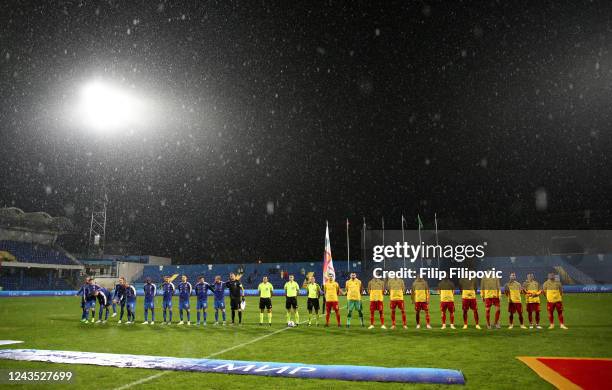 General view prior the UEFA Nations League League B Group 3 match between Montenegro and Finland at Gradski Stadion on September 26, 2022 in...