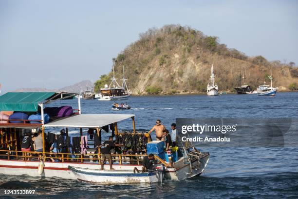 Foreign tourists prepare to diving at Labuan Bajo Harbor in East Nusa Tenggara, Indonesia, on September 27, 2022. The Indonesian Central Statistics...