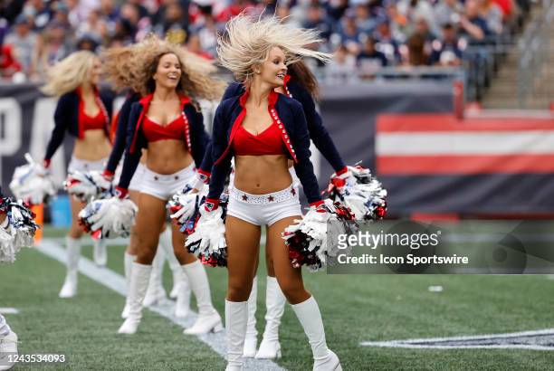 Patriots cheerleaders during a game between the New England Patriots and the Baltimore Ravens on September 25 at Gillette Stadium in Foxborough,...