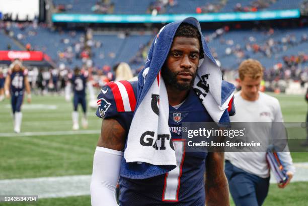 New England Patriots wide receiver DeVante Parker after a game between the New England Patriots and the Baltimore Ravens on September 25 at Gillette...