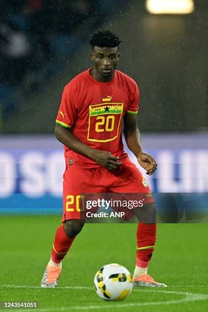 Mohammed Kudus of Ghana during the International Friendly match between Brazil and Ghana at Stade Oceane on September 23, 2022 in Le Havre, France....