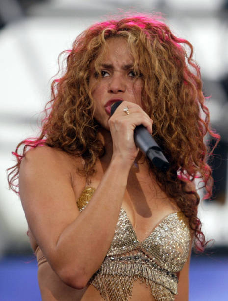 Latin American singing sensation Shakira sings during Thisday music festival in Lagos 15 July, 2007. The second Thisday, a Nigeria tabloid sponsored...