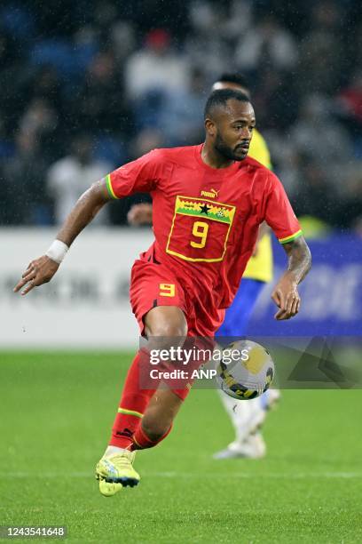 Jordan Pierre Ayew of Ghana during the International Friendly between Brazil and Ghana at Stade Oceane on September 23, 2022 in Le Havre, France. ANP...