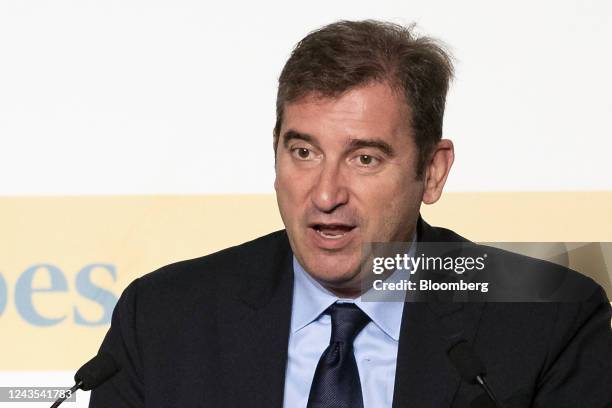 Ferran Soriano, chief executive officer of City Football Group and Manchester City Football Club, speaks during the Forbes CEO Summit in Singapore,...