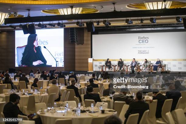 Nancy Pangestu Tabardel, chief executive officer of ANB Investment Pte., Sarena Cheah, executive director of Sunway Bhd, Martin Hartono, chief...