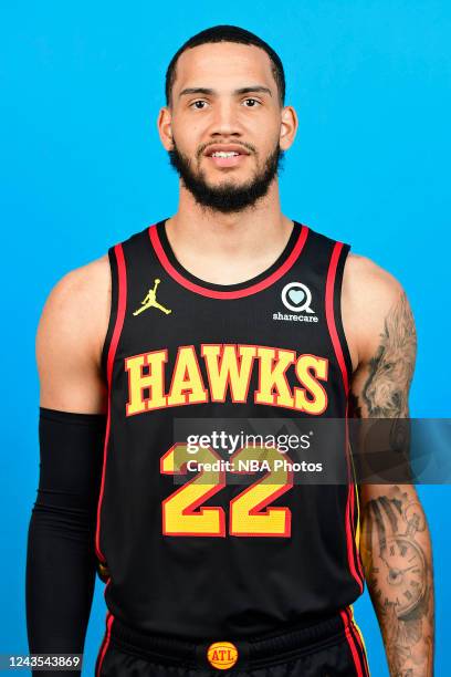 Tyrese Martin of the Atlanta Hawks poses for a head shot during NBA Media Day on September 23, 2022 at PC&E Studio in Atlanta, Georgia. NOTE TO USER:...