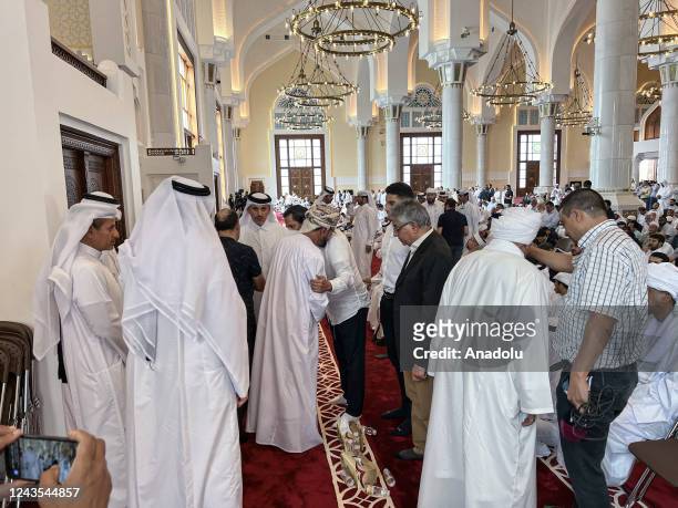 Funeral of Chairman of the International Union of Muslim Scholars Yusuf al-Qaradawi held atââââââ Imam Muhammad bin AbdulWahhab Mosque in Doha, Qatar...