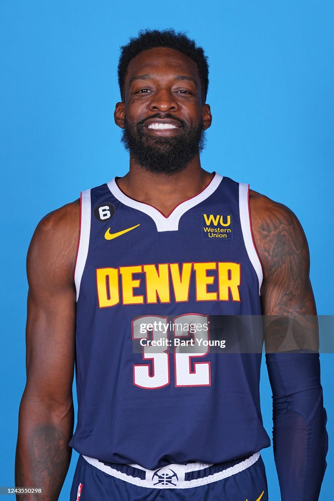 Jeff Green of the Denver Nuggets poses for a head shot during NBA