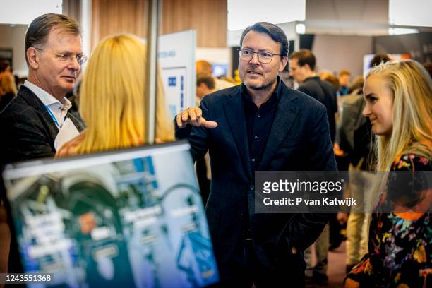 Prince Constantijn of The Netherlands attends the opening panel session at the SPRINT Robotics World Conference in De RAI on September 27, 2022 in...