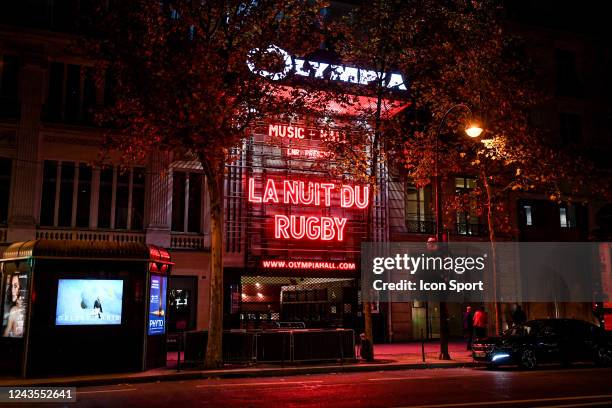 Illustration General View outside of Olympia during La Nuit du Rugby at Olympia on September 26, 2022 in Paris, France. - Photo by Icon sport
