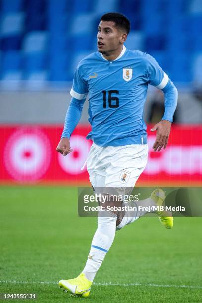 Mathías Olivera of Uruguay during the international friendly match between Uruguay and Canada at Tehelne pole on September 27, 2022 in Bratislava,...