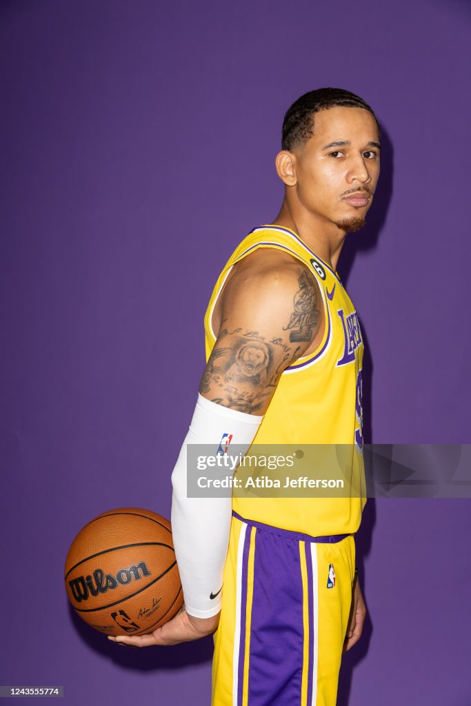 Juan Toscano-Anderson of the Los Angeles Lakers poses for a photo News  Photo - Getty Images