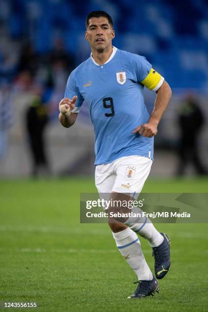 Luis Suarez of Uruguay during the international friendly match between Uruguay and Canada at Tehelne pole on September 27, 2022 in Bratislava,...