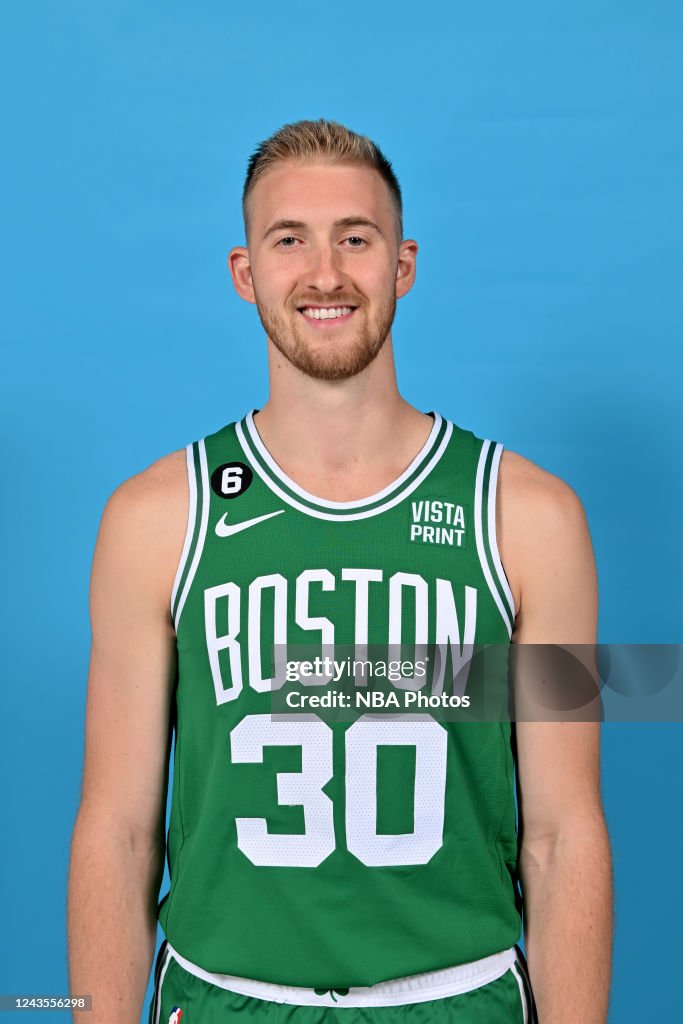 Sam Hauser Sam Hauser of the Boston Celtics poses for a portrait on September ...