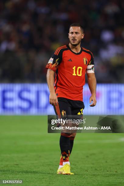 Eden Hazard of Belgium during the UEFA Nations League League A Group 4 match between Belgium and Wales at King Baudouin Stadium on September 22, 2022...