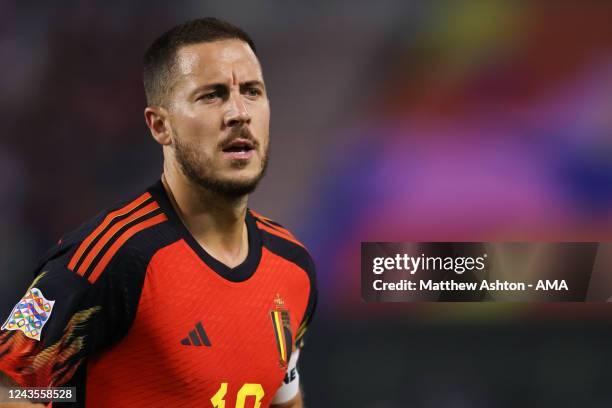 Eden Hazard of Belgium during the UEFA Nations League League A Group 4 match between Belgium and Wales at King Baudouin Stadium on September 22, 2022...