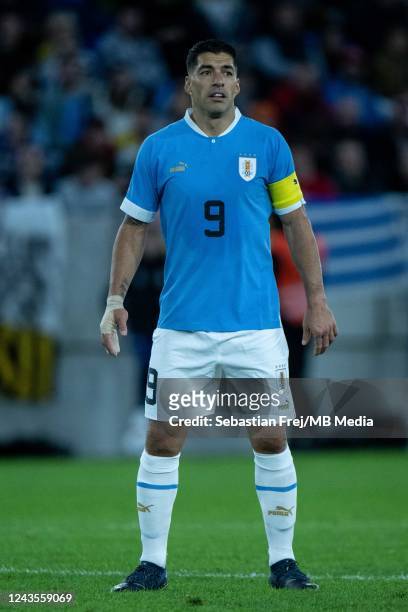 Luis Suarez of Uruguay during the international friendly match between Uruguay and Canada at Tehelne pole on September 27, 2022 in Bratislava,...