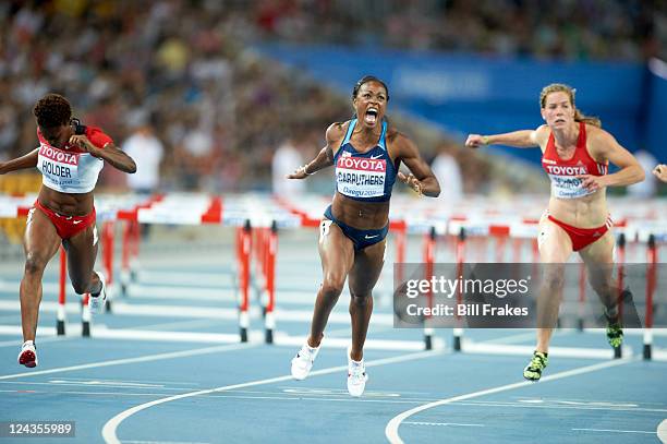 13th IAAF World Championships in Athletics: USA Danielle Carruthers in action during Women's 100M Hurdles Semifinals at Daegu Stadium. Daegu, South...