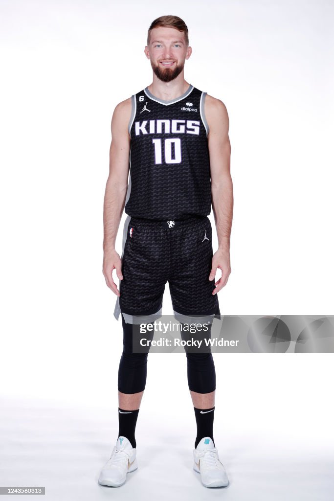 Domantas Sabonis of the Sacramento Kings poses for a portrait during ...