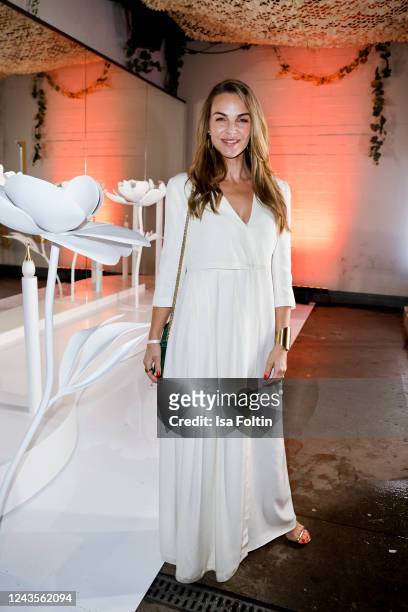German actress Annika Lau attends the "J'adore Parfum d'eau" by Dior launch at Prince Charles on September 27, 2022 in Berlin, Germany.