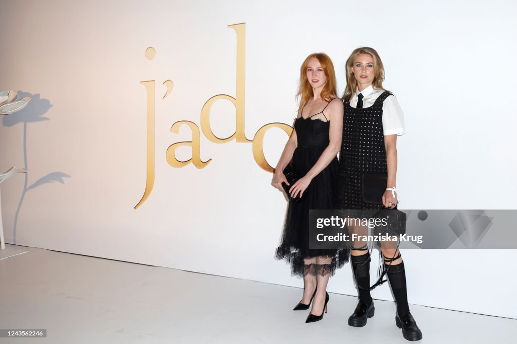 Gina Stiebitz and Jeanne Goursaud during the "J'adore Parfum d'eau