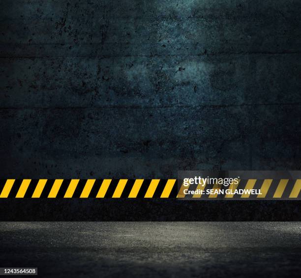 restricted zone - concrete tape stock pictures, royalty-free photos & images