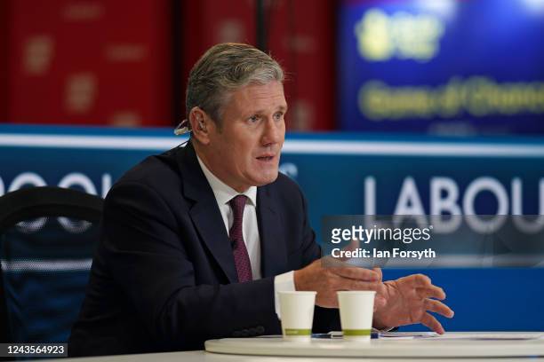 Labour leader Sir Keir Starmer attends Day 4 of the Labour Party Annual Conference on September 28, 2022 in Liverpool, England. The Labour Party hold...