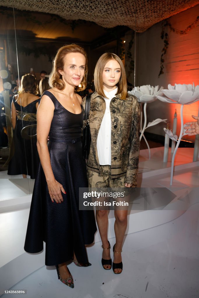 Carola Graser-Kraus and Leni Klum attend the "J'adore Parfum d'eau