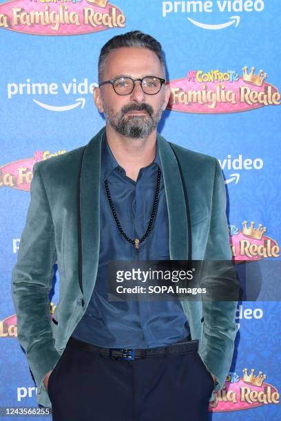 Gianluca Leuzzi attends the Me contro te "La famiglia reale" Prime TV series blue carpet at The Space Moderno Cinema.