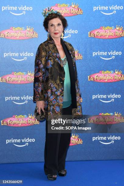 Elisabetta Torlasco attends the Me contro te "La famiglia reale" Prime TV series blue carpet at The Space Moderno Cinema.