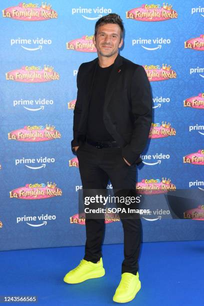 Marco Maddaloni attends the Me contro te "La famiglia reale" Prime TV series blue carpet at The Space Moderno Cinema.