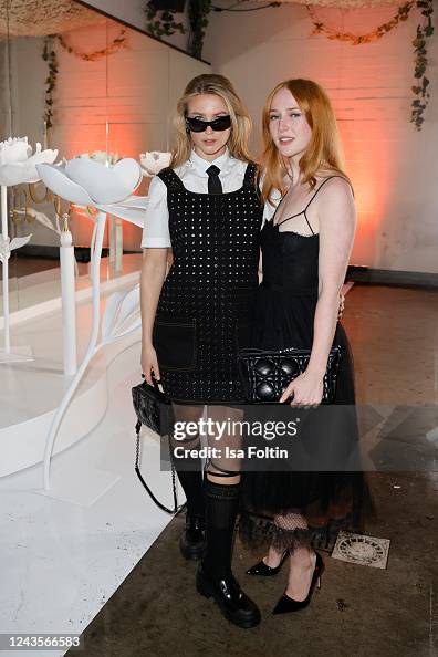 Jeanne Goursaud and Gina Stiebitz attend the "J'adore Parfum d'eau