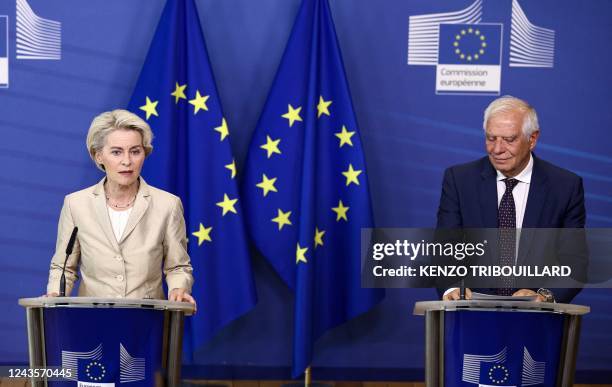 European Commission President Ursula von der Leyen and European Commission vice-president in charge for High-Representative of the Union for Foreign...
