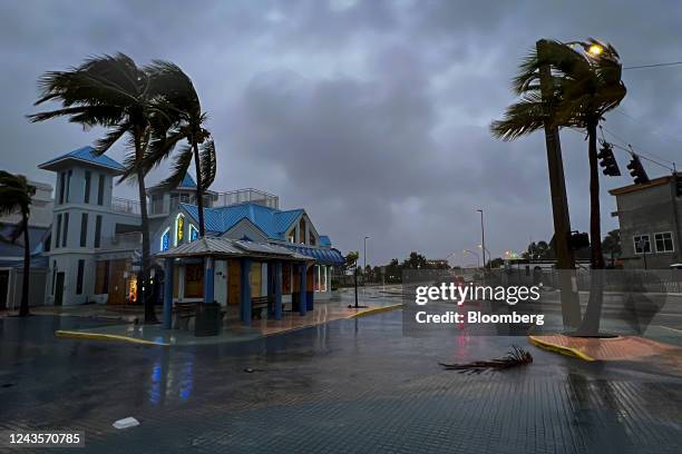 Fort Myers Beach ahead of Hurricane Ian in Fort Myers, Florida, US, on Wednesday, Sept. 28, 2022. Hurricane Ian rapidly gained strength -- with winds...