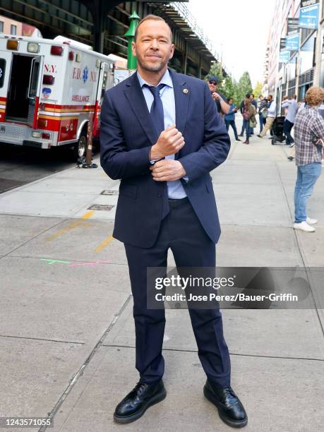 Donnie Wahlberg is seen at film set of the 'Blue Bloods' TV Series on September 27, 2022 in New York City.