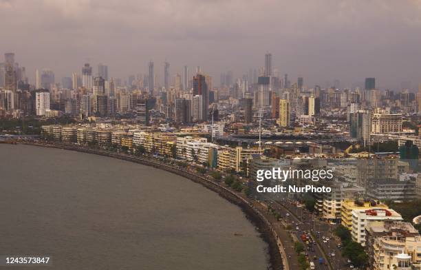 General view of Marine Drive is seen along the Arabian sea in Mumbai, India, September 28, 2022.