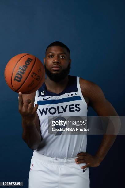Eric Paschall of the Minnesota Timberwolves poses for a portrait during NBA Media Day on September 26, 2022 at Target Center in Minneapolis,...