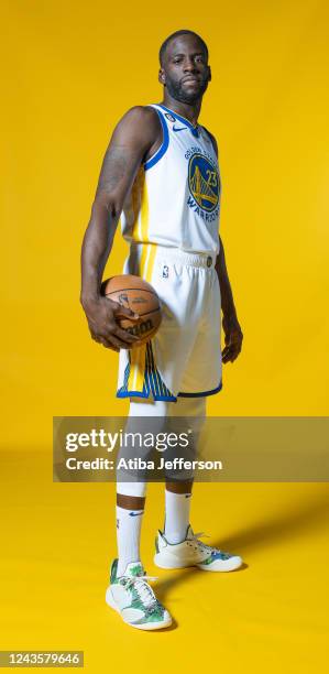 Draymond Green of the Golden State Warriors poses for a portrait during 2022 NBA Media Day September 25, 2022 at Chase Center in San Francisco,...