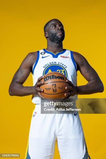 Draymond Green of the Golden State Warriors poses for a portrait during 2022 NBA Media Day September 25, 2022 at Chase Center in San Francisco,...