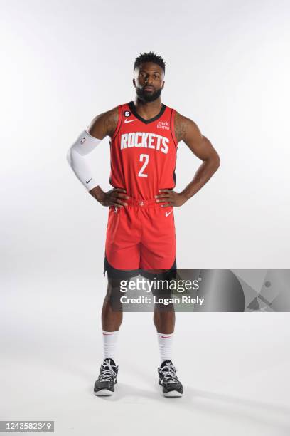 David Nwaba of the Houston Rockets poses for a portrait during NBA Media Day on September 27, 2022 at Toyota Center in Houston, Texas. NOTE TO USER:...