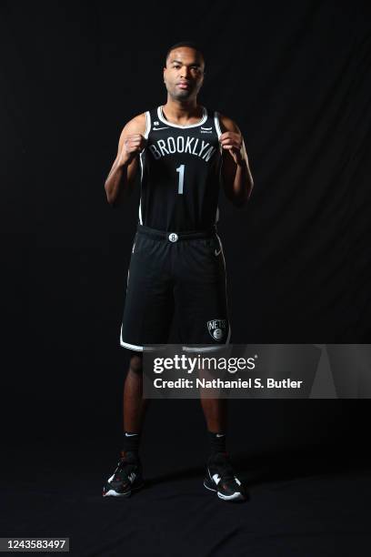 Warren of the Brooklyn Nets poses for a portrait on September 26, 2022 during NBA Media Day at HSS Training Center in Brooklyn, New York. NOTE TO...