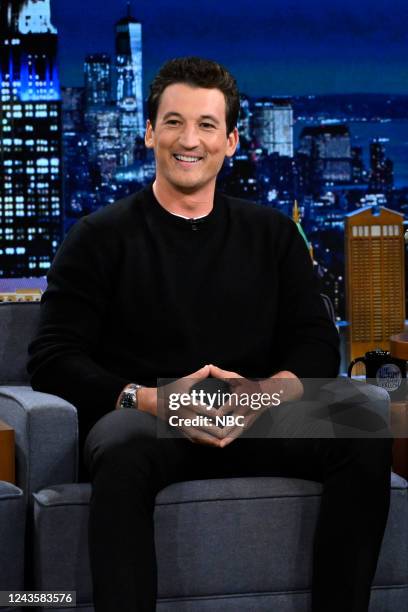 Episode 1719 -- Pictured: Actor Miles Teller during an interview on Wednesday, September 28, 2022 --