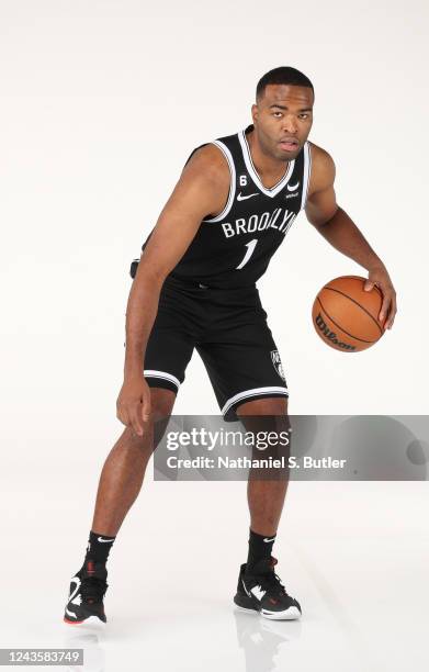Warren of the Brooklyn Nets poses for a portrait on September 26, 2022 during NBA Media Day at HSS Training Center in Brooklyn, New York. NOTE TO...