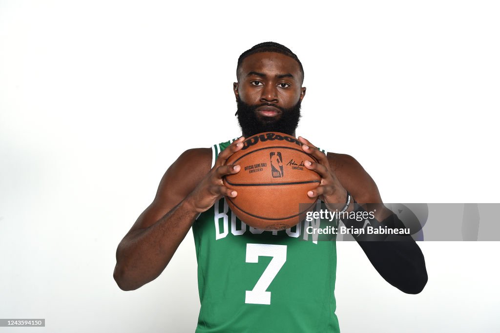 Jaylen Brown of the Boston Celtics poses for a portrait on September ...