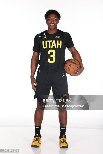 Stanley Johnson of the Utah Jazz poses for a portrait during media day at vivint.SmartHome Arena on September 26, 2022 in Salt Lake City, Utah. NOTE...