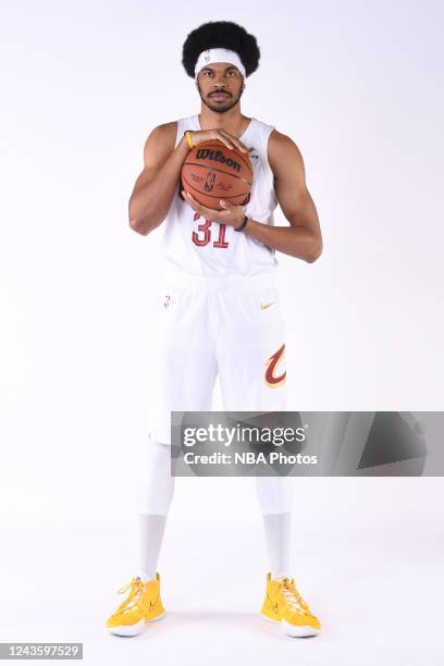 Jarrett Allen of the Cleveland Cavaliers poses for a portrait during 2022 NBA Media Day on September 26, 2022 at Rocket Mortgage FieldHouse in...