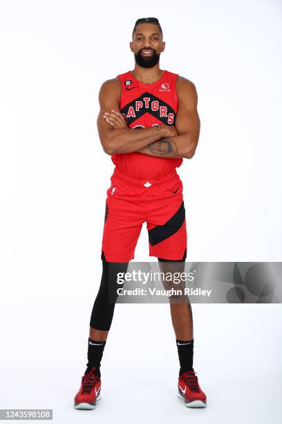 Khem Birch of the Toronto Raptors poses for a portrait during NBA Media Day on September 26, 2022 at Scotiabank Arena in Toronto, Canada. NOTE TO...