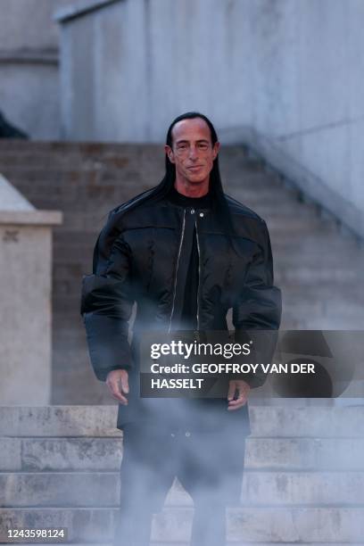 Fashion designer Rick Owens attends the Rick Owens Spring-Summer 2023 fashion show during the Paris Womenswear Fashion Week, in Paris, on September...