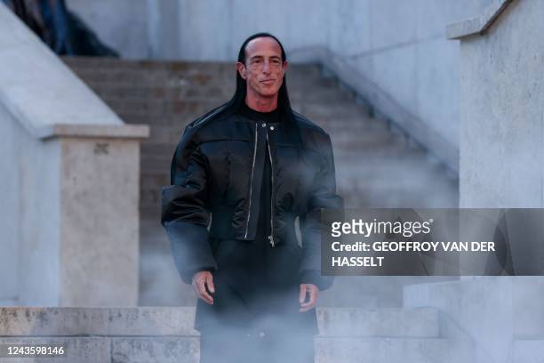 Fashion designer Rick Owens attends the Rick Owens Spring-Summer 2023 fashion show during the Paris Womenswear Fashion Week, in Paris, on September...